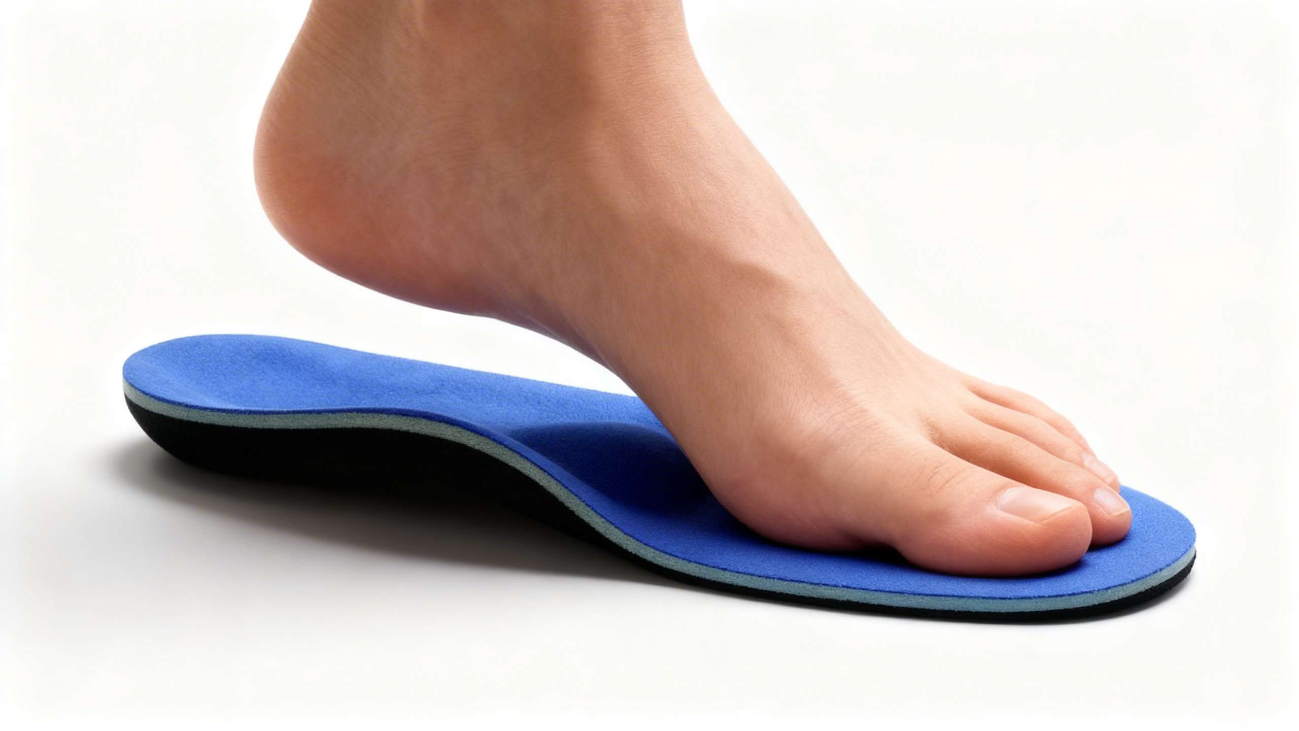 Supportive orthotic insole with reinforced arch and medial support designed to reduce overpronation
