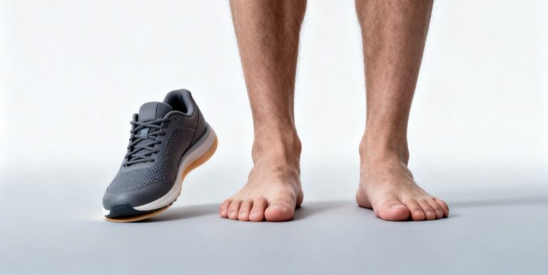 wide orthotic insole supporting flat and wide feet inside shoe