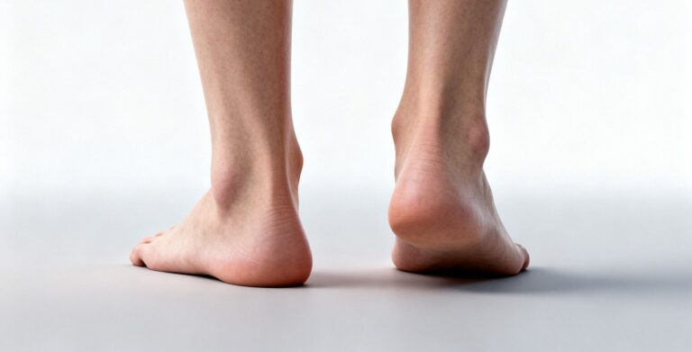 mild vs severe overpronation comparison showing arch collapse and foot alignment differences