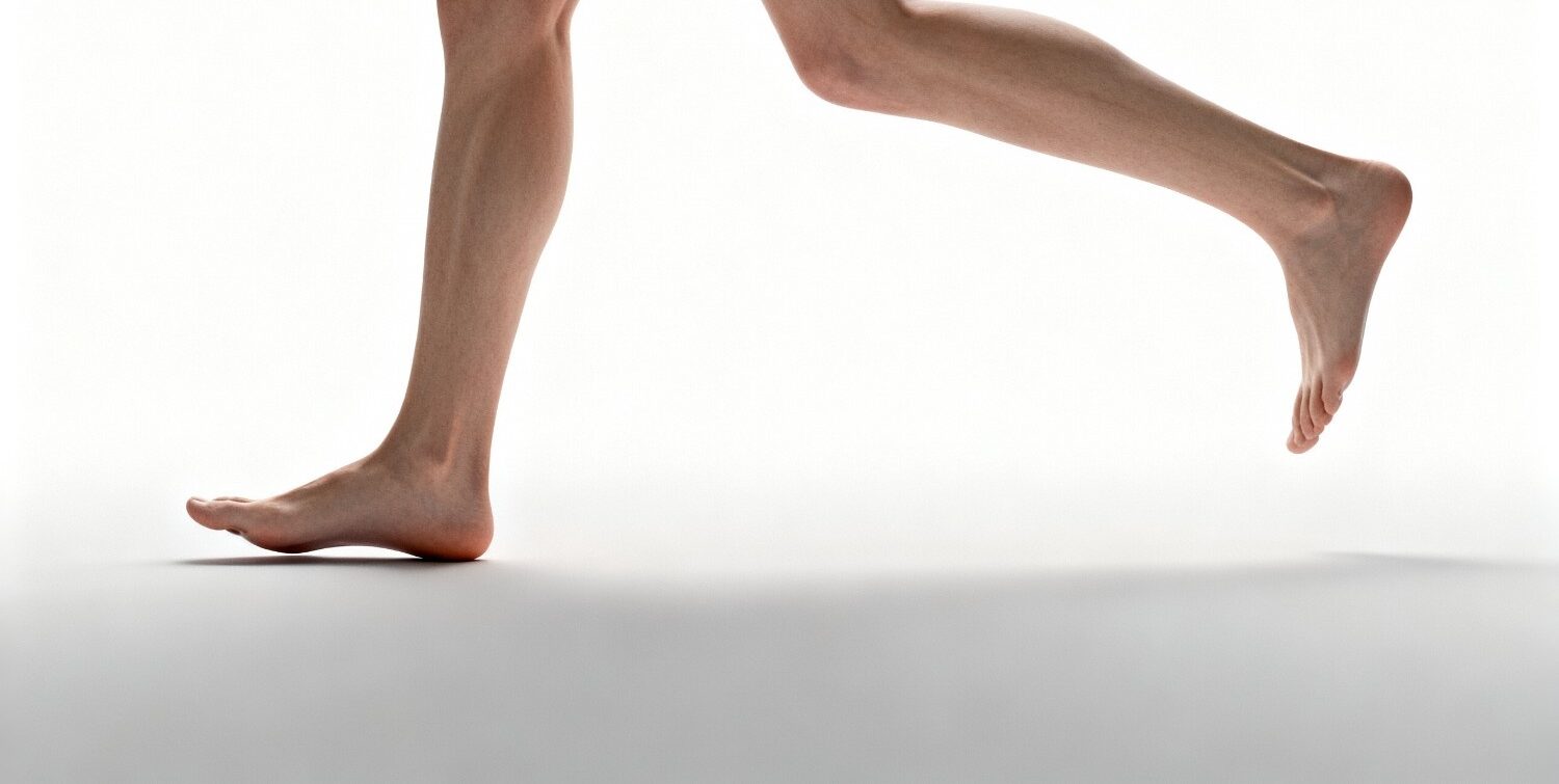 Side-by-side comparison of foot overpronation during walking and running in a clean clinical setting